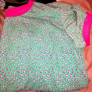 NWT Lularoe Liv 2x green and pink leopard
